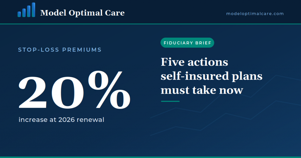 Stop-Loss Premiums Jumped 20% in 2026: Five Actions Self-Insured Plans Must Take Now